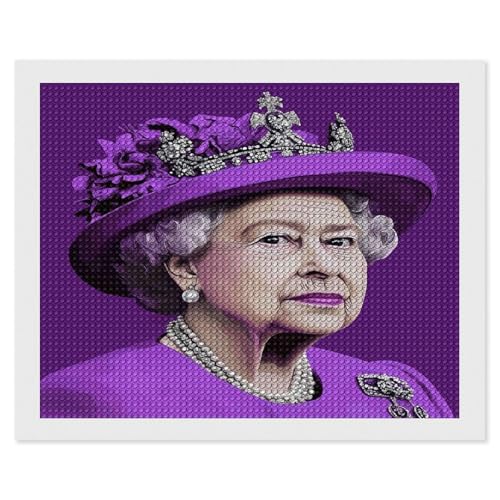 Queen Elizabeth Diamond Painting Kits for Adults, DIY 5D Diamond Painting Landscape, Full Drill Diamond Art Kits Perfect for Relaxation And Home Wall Decor 30 * 40cm von HKFLD