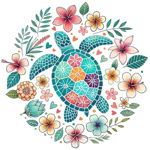 HKLIOPU Kreuzstich Set Vorgedruckt Blumen Schildkröten,11CT Kreuzstich Stickpackung flower Cross Stitch Embroidery Kit Stickset Sticken Set Erwachsene Anfänger 40x40cm HKLIOPU Kreuzstich Set Vorgedruckt Blumen Schildkröten,11CT Kreuzstich Stickpackung flower Cross Stitch Embroidery Kit Stickset Sticken Set Erwachsene Anfänger 40x40cm von HKLIOPU