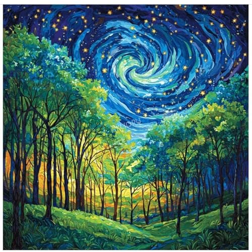 HKLIOPU Malen nach Zahlen Erwachsene, DIY Handgemalt Ölgemälde Kit,Paint by Numbers Adult Mit 3-Pinseln und Acrylfarbe knitterfreie leinwand Kit (YL7004) von HKLIOPU