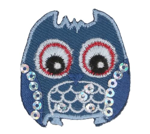HKM Applikation Eule Pailletten Patches, Blau/Weiss/Rot HKM Applikation Eule Pailletten Patches, Blau/Weiss/Rot von HKM