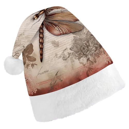 HKMNTGD Personalisierte Weihnachtsmannmütze, weicher Plüsch, individuelle Weihnachtsmannmütze, Libellen-Druck, Weihnachtsmützen für Erwachsene HKMNTGD Personalisierte Weihnachtsmannmütze, weicher Plüsch, individuelle Weihnachtsmannmütze, Libellen-Druck, Weihnachtsmützen für Erwachsene von HKMNTGD