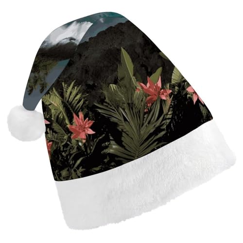 HKMNTGD Personalisierte Weihnachtsmannmütze, weicher Plüsch, individuelle Weihnachtsmannmütze, schwarze Hawaii-Bilder, bedruckte Weihnachtsmützen für Erwachsene HKMNTGD Personalisierte Weihnachtsmannmütze, weicher Plüsch, individuelle Weihnachtsmannmütze, schwarze Hawaii-Bilder, bedruckte Weihnachtsmützen für Erwachsene von HKMNTGD