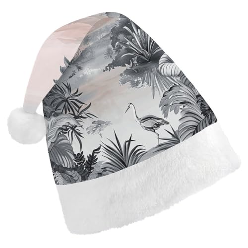 HKMNTGD Personalisierte Weihnachtsmannmütze, weicher Plüsch, individuelle Weihnachtsmannmütze, tropische Palmen, bedruckt, Weihnachtsmützen für Erwachsene HKMNTGD Personalisierte Weihnachtsmannmütze, weicher Plüsch, individuelle Weihnachtsmannmütze, tropische Palmen, bedruckt, Weihnachtsmützen für Erwachsene von HKMNTGD