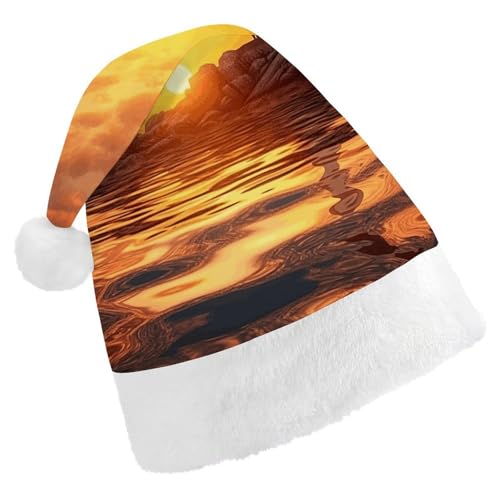HKMNTGD Personalisierte Weihnachtsmannmütze, weicher Plüsch, personalisierbar, Motiv: Leuchtturm im Sonnenuntergang, bedruckt, Weihnachtsmützen für Erwachsene HKMNTGD Personalisierte Weihnachtsmannmütze, weicher Plüsch, personalisierbar, Motiv: Leuchtturm im Sonnenuntergang, bedruckt, Weihnachtsmützen für Erwachsene von HKMNTGD