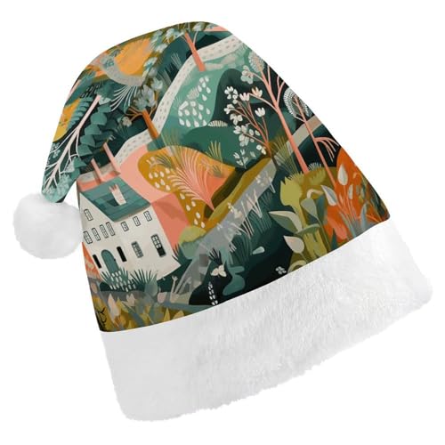 HKMNTGD Personalisierte Weihnachtsmannmütze, weicher Plüsch, personalisierbar, Orange und Grün bedruckt, Weihnachtsmützen für Erwachsene HKMNTGD Personalisierte Weihnachtsmannmütze, weicher Plüsch, personalisierbar, Orange und Grün bedruckt, Weihnachtsmützen für Erwachsene von HKMNTGD