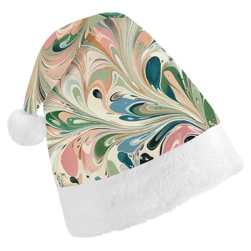 HKMNTGD Personalisierte Weihnachtsmannmütze, weicher Plüsch, personalisierbar, Pfirsich- und weiße Wirbel, bedruckt, Weihnachtsmützen für Erwachsene HKMNTGD Personalisierte Weihnachtsmannmütze, weicher Plüsch, personalisierbar, Pfirsich- und weiße Wirbel, bedruckt, Weihnachtsmützen für Erwachsene von HKMNTGD