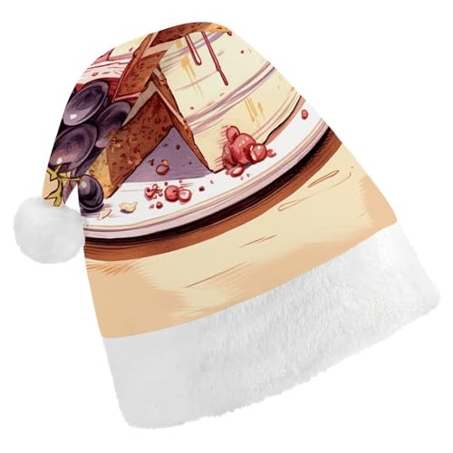 HKMNTGD Personalisierte Weihnachtsmannmütze, weicher Plüsch, personalisierbar, Weihnachtsmannmütze, Obstkuchenbilder, bedruckt, Weihnachtsmützen für Erwachsene HKMNTGD Personalisierte Weihnachtsmannmütze, weicher Plüsch, personalisierbar, Weihnachtsmannmütze, Obstkuchenbilder, bedruckt, Weihnachtsmützen für Erwachsene von HKMNTGD