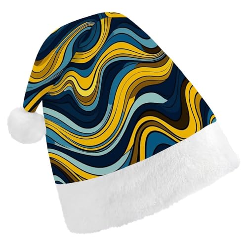 HKMNTGD Personalisierte Weihnachtsmannmütze, weicher Plüsch, personalisierbar, Wellenmuster, bedruckt, Weihnachtsmützen für Erwachsene HKMNTGD Personalisierte Weihnachtsmannmütze, weicher Plüsch, personalisierbar, Wellenmuster, bedruckt, Weihnachtsmützen für Erwachsene von HKMNTGD