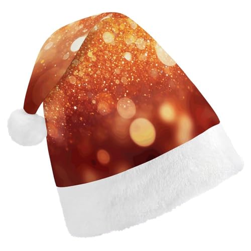 HKMNTGD Personalisierte Weihnachtsmannmütze, weicher Plüsch, personalisierbar, hellorange bedruckt, Weihnachtsmützen für Erwachsene HKMNTGD Personalisierte Weihnachtsmannmütze, weicher Plüsch, personalisierbar, hellorange bedruckt, Weihnachtsmützen für Erwachsene von HKMNTGD