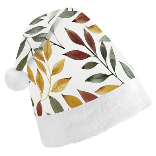 HKMNTGD Personalisierte Weihnachtsmannmütze, weicher Plüsch, personalisierbar, hellweiß und kastanienbraun, bedruckt, Weihnachtsmützen für Erwachsene HKMNTGD Personalisierte Weihnachtsmannmütze, weicher Plüsch, personalisierbar, hellweiß und kastanienbraun, bedruckt, Weihnachtsmützen für Erwachsene von HKMNTGD