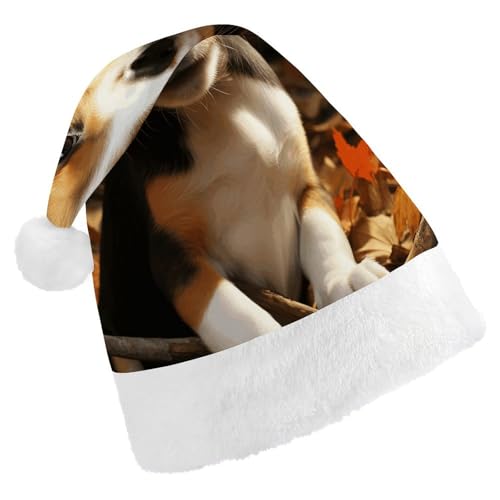 HKMNTGD Personalisierte Weihnachtsmannmütze, weicher Plüsch, personalisierbar, niedlicher Beagle-Druck, Weihnachtsmütze für Erwachsene HKMNTGD Personalisierte Weihnachtsmannmütze, weicher Plüsch, personalisierbar, niedlicher Beagle-Druck, Weihnachtsmütze für Erwachsene von HKMNTGD