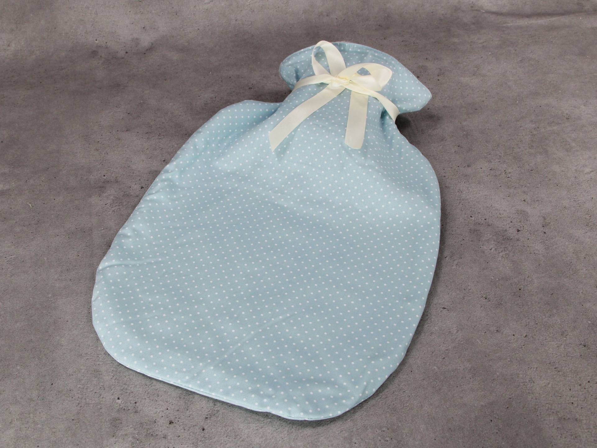 Wärmflaschenbezug, Hellblau Mit Kleinen Weißen Punkten Wärmflaschenbezug, Hellblau Mit Kleinen Weißen Punkten von HKModeHandmade