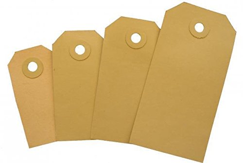 Manila-Etiketten einzeln 30 x 60mm - 1.000 Manila-Anhänger aus 230 g/m² Karton Manila-Etiketten einzeln 30 x 60mm - 1.000 Manila-Anhänger aus 230 g/m² Karton von HKR-Welt