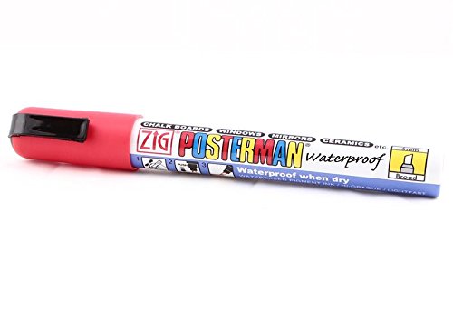 ZIG Posterman Postermarker 5mm - 5 wasserfeste Marker rot ZIG Posterman Postermarker 5mm - 5 wasserfeste Marker rot von HKR-Welt