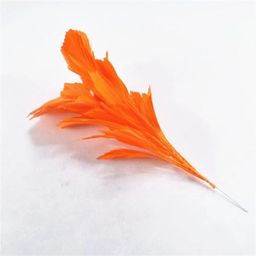HKSDKABOP Handwerksdekoration mit Federn, 1 Bündel Fasanenfeder Blume Multicolor for Schmuck Kopfschmuck Party Hochzeit Dekoration(Orange) von HKSDKABOP