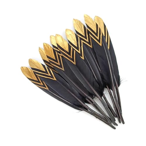 HKSDKABOP Handwerksdekoration mit Federn, 20 Stück Enten-Gänsefedern for Basteln, DIY-Fliegenbinden, Dekor, Mehrfarbig, mehrere Größen(10-15cm 4-6inch4) von HKSDKABOP