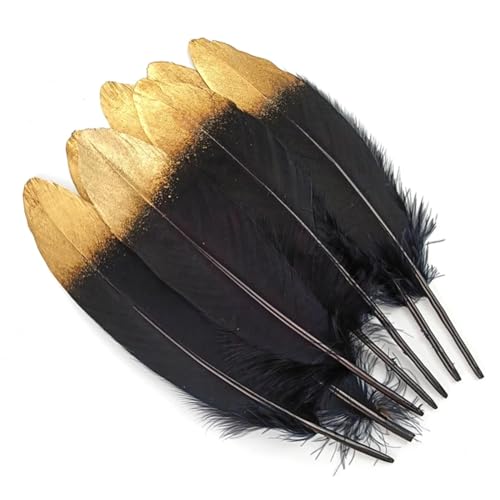 HKSDKABOP Handwerksdekoration mit Federn, 20 Stück Enten-Gänsefedern for Basteln, DIY-Fliegenbinden, Dekor, Mehrfarbig, mehrere Größen(13-18cm 5-7inch) von HKSDKABOP