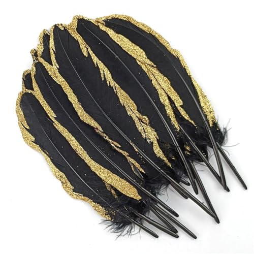 HKSDKABOP Handwerksdekoration mit Federn, 20 Stück Enten-Gänsefedern for Basteln, DIY-Fliegenbinden, Dekor, Mehrfarbig, mehrere Größen(13-18cm 5-7inch2) von HKSDKABOP