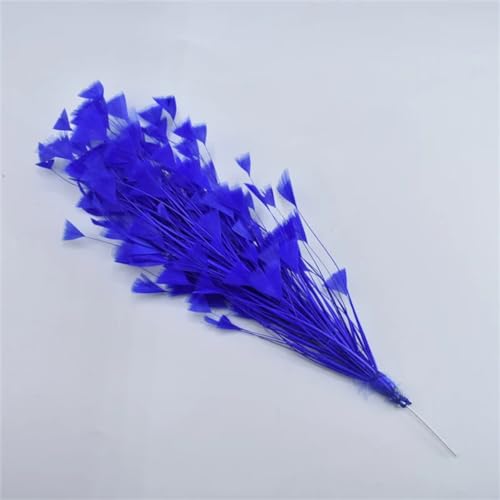 HKSDKABOP Handwerksdekoration mit Federn, Natürliche Truthahn-, Gans-, Fasanen-, Straußen-, Pfauenfedern, Federblumen, 1 Bund, Mehrfarbig, for Basteln, Schmuck, Hochzeitsdekorationen(Royal Blue) von HKSDKABOP