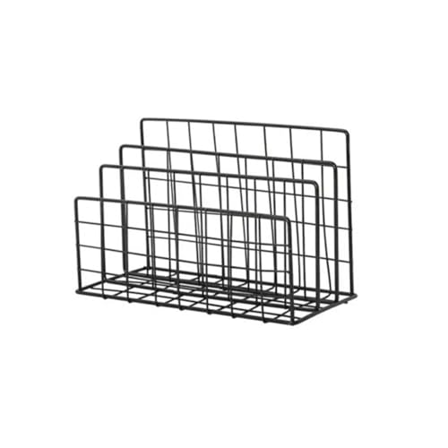 Metallmagazin Archiv, 3 Compartment Metal File Organizer Multicolor(Black) von HKSDKABOP