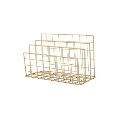 Metallmagazin Archiv, 3 Compartment Metal File Organizer Multicolor(Gold) von HKSDKABOP