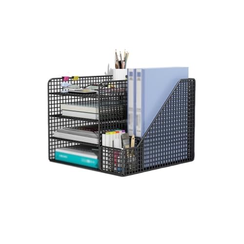 Metallmagazin Archiv, 4-Tier Metal Desk Organizer File Folder Holder With Paper Tray For Office 30.5x31x25cm Metallmagazin Archiv, 4-Tier Metal Desk Organizer File Folder Holder With Paper Tray For Office 30.5x31x25cm von HKSDKABOP