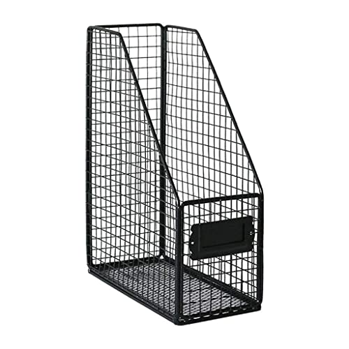 Metallmagazin Archiv, Desktop Iron Mesh File Organizer 25x11.5x32cm For Home Office School(A) von HKSDKABOP