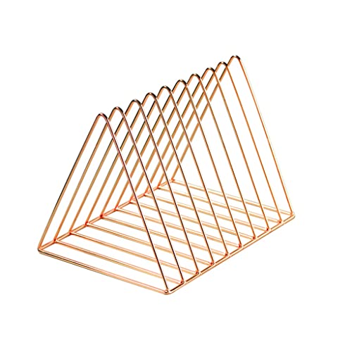 Metallmagazin Archiv, Desktop Iron Triangle File Organizer Vertical Magazine Rack(B) von HKSDKABOP