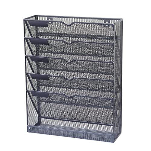 Metallmagazin Archiv, Metal Mesh Hanging Wall Mount File Organizer 5 Tier Flat Tray 12.6x4.1x15.9 inches Metallmagazin Archiv, Metal Mesh Hanging Wall Mount File Organizer 5 Tier Flat Tray 12.6x4.1x15.9 inches von HKSDKABOP