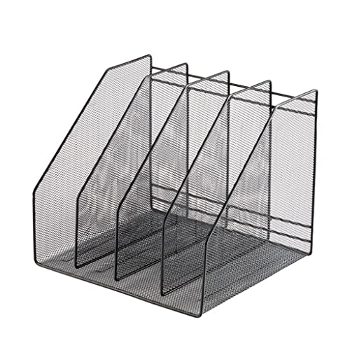 Metallmagazin Archiv, Metal Mesh Magazine File Organizer With 4 Compartments Black 11.22x9.84x9.45in Metallmagazin Archiv, Metal Mesh Magazine File Organizer With 4 Compartments Black 11.22x9.84x9.45in von HKSDKABOP