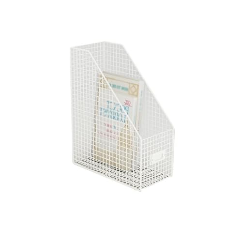 Metallmagazin Archiv, Metal Vertical File Folder Magazine Book Organizer For Desk Office Multicolor(White) von HKSDKABOP