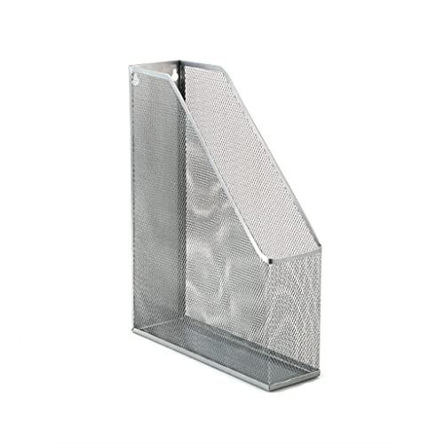 Metallmagazin Archiv, Metal Wire Mesh File Organizer Wall Mount Desktop Magazine Holder Black(B) von HKSDKABOP