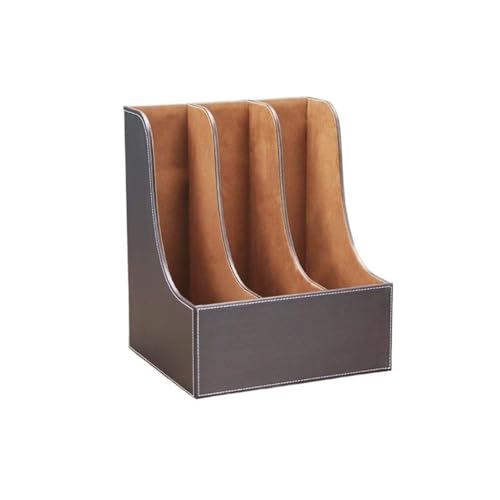 Metallmagazin Archiv, PU Leather Desktop File Folder Holder for Documents Magazines Bruin Black(Bruin) von HKSDKABOP