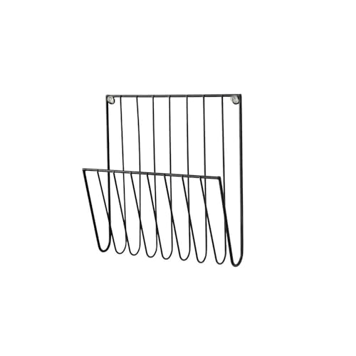 Metallmagazin Archiv, Wall Mounted Iron File Folder Holder Multicolor(Black) von HKSDKABOP