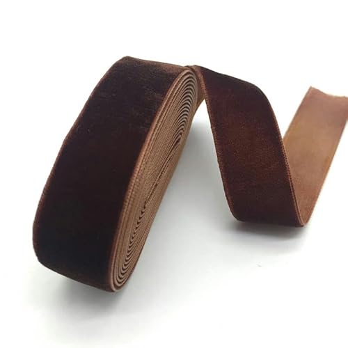 Weiche, weiche Schleifen, 3 Yards 3/4 "Samtband Hochzeitsfeier Dekoration handgemachtes Band Verpackung Haar Bowknot DIY Weihnachtsband(Brown) von HKSDKABOP
