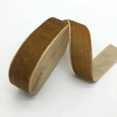 Weiche, weiche Schleifen, 3 Yards 3/4 "Samtband Hochzeitsfeier Dekoration handgemachtes Band Verpackung Haar Bowknot DIY Weihnachtsband(Coffee) von HKSDKABOP