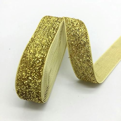 Weiche, weiche Schleifen, 3 Yards 3/4 "Samtband Hochzeitsfeier Dekoration handgemachtes Band Verpackung Haar Bowknot DIY Weihnachtsband(Glitter Golden) von HKSDKABOP