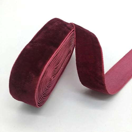 Weiche, weiche Schleifen, 3 Yards 3/4 "Samtband Hochzeitsfeier Dekoration handgemachtes Band Verpackung Haar Bowknot DIY Weihnachtsband(Red) von HKSDKABOP