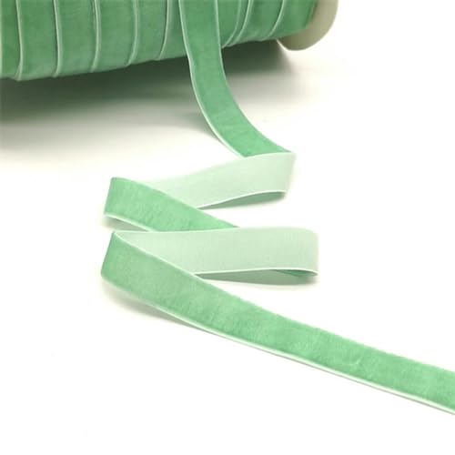 Weiche, weiche Schleifen, 5 Yards 6-25mm Samtband Hochzeit Party Dekoration handgemachte Band Geschenkverpackung Haar Bowknot(Cyan,20mm wide) von HKSDKABOP