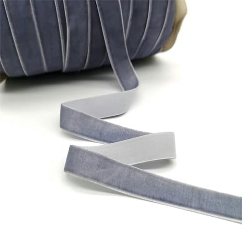 Weiche, weiche Schleifen, 5 Yards 6-25mm Samtband Hochzeit Party Dekoration handgemachte Band Geschenkverpackung Haar Bowknot(Grey,6mm wide) von HKSDKABOP
