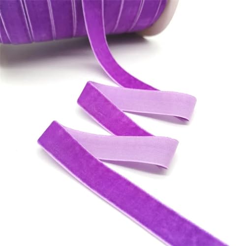 Weiche, weiche Schleifen, 5 Yards 6-25mm Samtband Hochzeit Party Dekoration handgemachte Band Geschenkverpackung Haar Bowknot(Purple,6mm wide) von HKSDKABOP