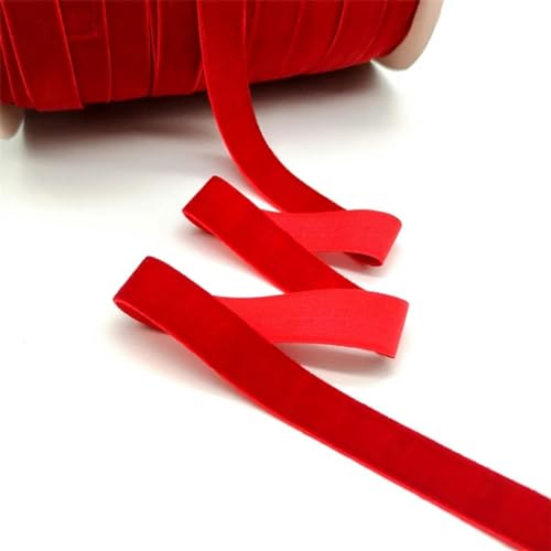 Weiche, weiche Schleifen, 5 Yards 6-25mm Samtband Hochzeit Party Dekoration handgemachte Band Geschenkverpackung Haar Bowknot(Red,20mm wide) von HKSDKABOP