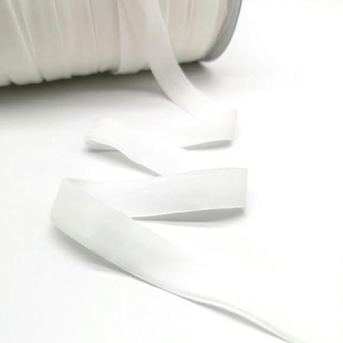 Weiche, weiche Schleifen, 5 Yards 6-25mm Samtband Hochzeit Party Dekoration handgemachte Band Geschenkverpackung Haar Bowknot(White,10mm wide) von HKSDKABOP