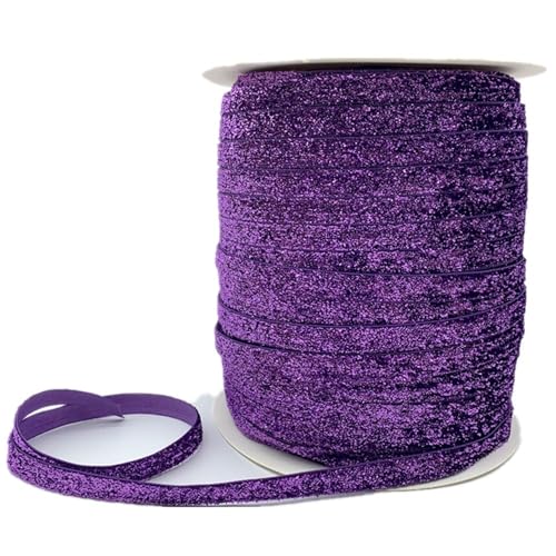 Weiche, weiche Schleifen, Samtstoffbandbesatz 6/10/15/20/25/38 mm, Samtband for Selberbasteln, 3/5 Meter, Samtband for Kränze, Hochzeitsband(BlueViolet,10mm x 5yards) von HKSDKABOP