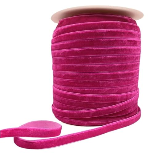 Weiche, weiche Schleifen, Samtstoffbandbesatz 6/10/15/20/25/38 mm, Samtband for Selberbasteln, 3/5 Meter, Samtband for Kränze, Hochzeitsband(DarkViolet,6mm x 5yards) von HKSDKABOP