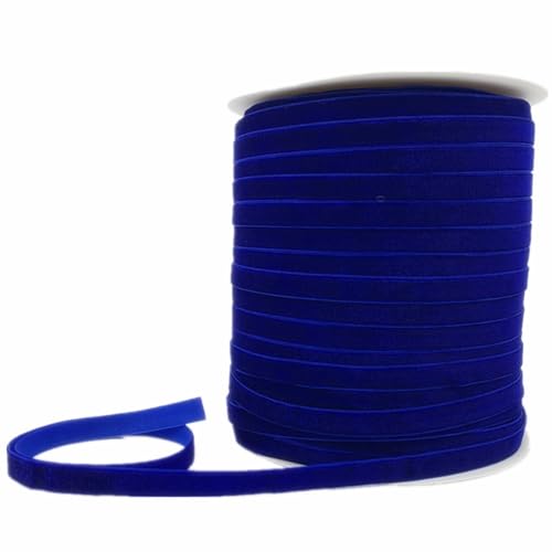 Weiche, weiche Schleifen, Samtstoffbandbesatz 6/10/15/20/25/38 mm, Samtband for Selberbasteln, 3/5 Meter, Samtband for Kränze, Hochzeitsband(MediumBlue,10mm x 5yards) von HKSDKABOP