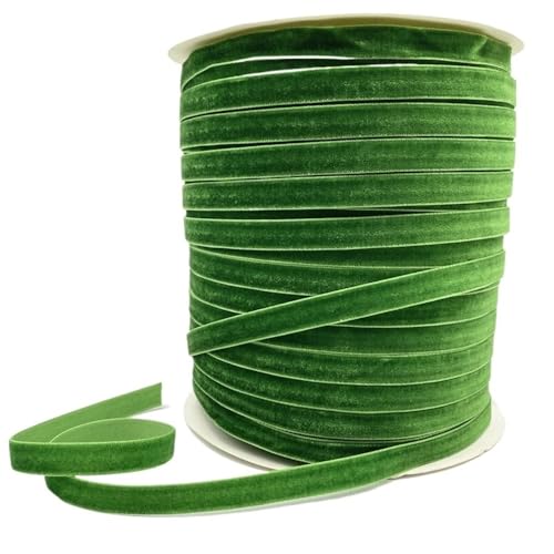 Weiche, weiche Schleifen, Samtstoffbandbesatz 6/10/15/20/25/38 mm, Samtband for Selberbasteln, 3/5 Meter, Samtband for Kränze, Hochzeitsband(TurquoiseGreen,20mm x 5yards) von HKSDKABOP