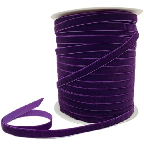 Weiche, weiche Schleifen, Samtstoffbandbesatz 6/10/15/20/25/38 mm, Samtband for Selberbasteln, 3/5 Meter, Samtband for Kränze, Hochzeitsband(Violet,38mm x 3yards) von HKSDKABOP