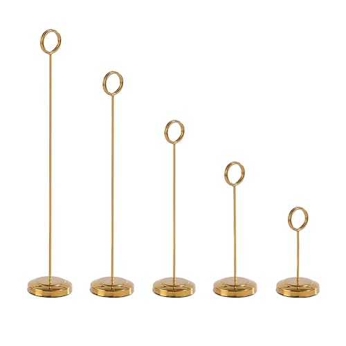 Wiederverwendung von Labelpreisetiketten, 10 PCS, Edelstahl-Präsentationsständer, Dessertteller-Namenspräsentationsständer, farbecht und wiederverwendbar(Gold,51x150MM) von HKSDKABOP