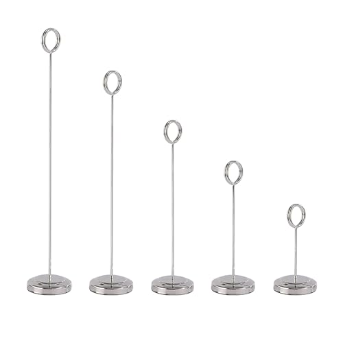 Wiederverwendung von Labelpreisetiketten, 10 PCS, Edelstahl-Präsentationsständer, Dessertteller-Namenspräsentationsständer, farbecht und wiederverwendbar(Silver,51x200MM) von HKSDKABOP